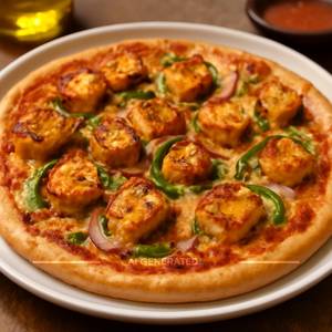 Tandoori paneer pizza