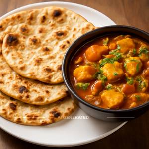 Kadai Paneer With 3 Tandoori Butter Roti