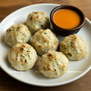 Chicken Afghani Malai Momos [6 Pieces]