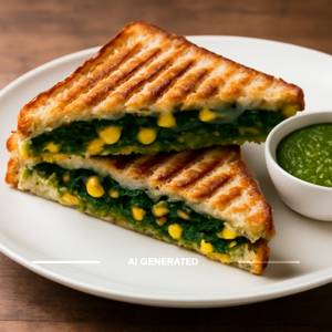 Corn Spinach Grilled Sandwich