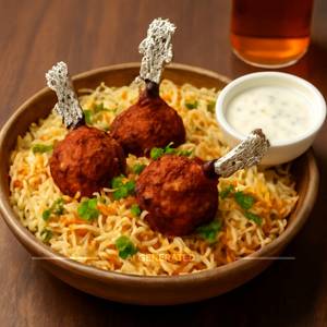 Chicken lolipop biryani