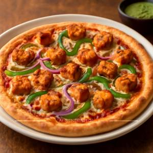 Tandoori paneer pizza
