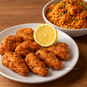 Lemon Chicken (6 Pcs) With Butter Chicken Biryani