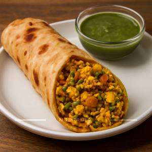 Double paneer bhurji roll