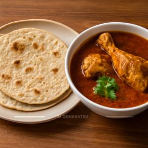 Chapati With Chicken Curry