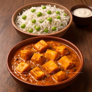 Paneer Masala + Mattar Pulao                                     