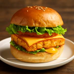 Cheesy Paneer Burger