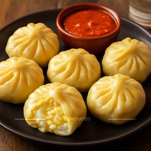 Cheese Corn Momos [6 Pieces]