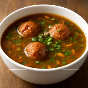 Veg manchurian soup