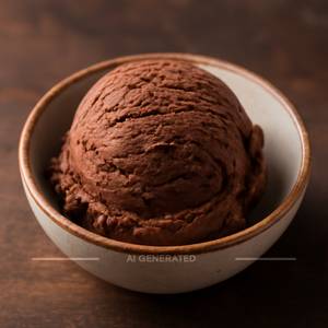 Chocolate ice cream scoop