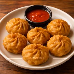 Veg fried momos [6 pieces]