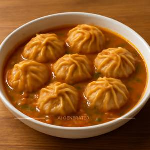 Veg Gravy Momos (6 Pieces)