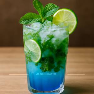 Blue curacao mojito