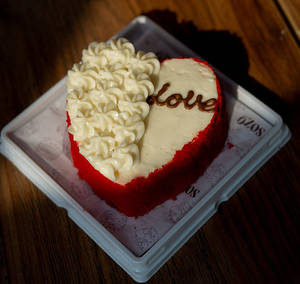 Valentine Red Velvet Heart Bento Cake