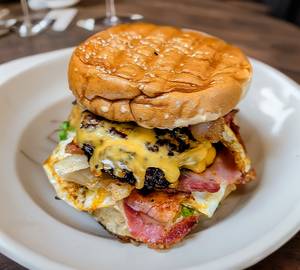Bacon Overload Smoked Chicken Cheese Burger