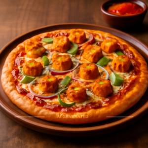 Tandoori paneer pizza