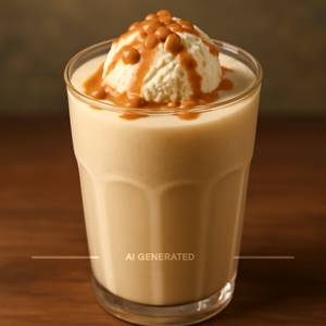 Butterscotch Shake With Vanilla Ice Cream