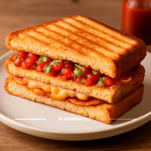 Spicy Salsa Grilled Hot And Cold Sandwich