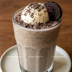 Oreo Chocolate Shake With Ice Cream Scoop