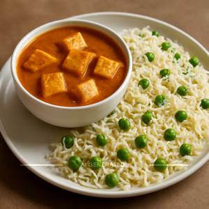 Paneer Korma + Mattar Pulao                                             