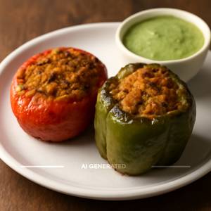 Stuffed tomato capsicum