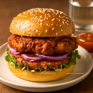 Chicken Schezwan Burger