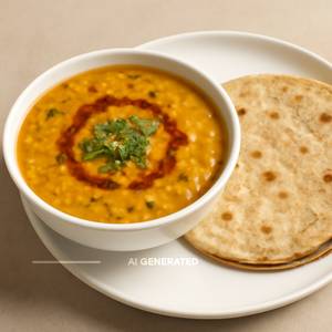 Dal Fry + 1 Wheat Roti                   