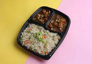 Veg Fried Rice + Chilli Gobi (Small)