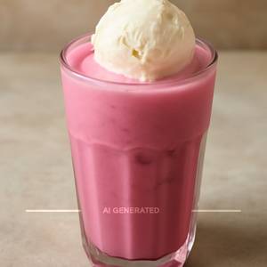 Rose Delight Shake With Ice Cream Scoop