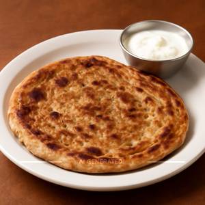 Aloo Paratha With Curd