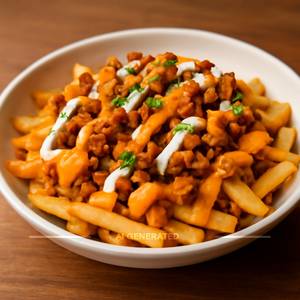 Chicken loaded fries