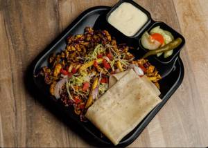Shawarma Plate Full Meat (Rumali)