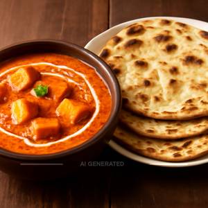 Butter Paneer Masala With 3 Tandoori Butter Roti