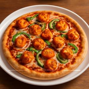 Spicy tandoori paneer pizza