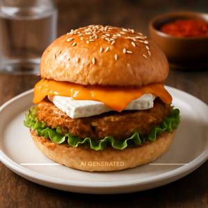 Cheese Schezwan Burger