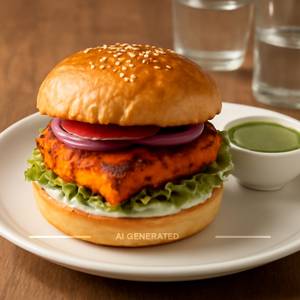 Paneer Tandoori Burger