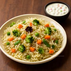 Veg Pulao with Raita