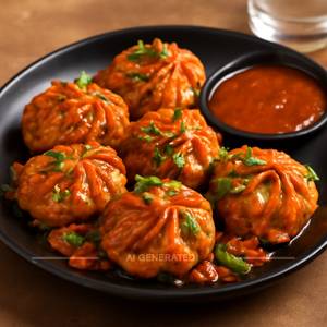 Chilli Paneer Momos (6 Pcs)