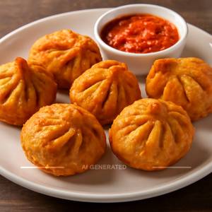 Fried Veg Momos [6pieces]