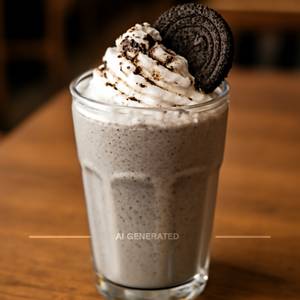 Oreo shake with ice cream