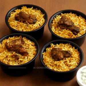 Mutton Biryani With Raita( Pack Of 4)