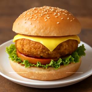 Aloo Tikki Burger With Cheese 