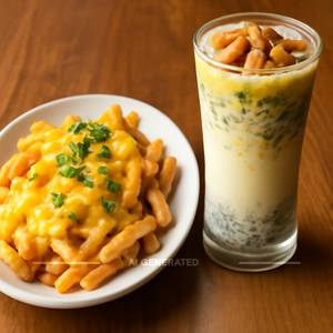 Cheese Loaded Fries + Badam Special Falooda                                                                                 