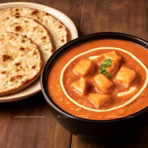 Butter Paneer Masala With 3 Tandoori Butter Roti
