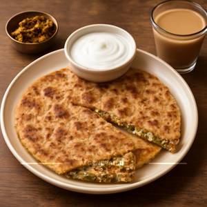 2 Aloo Pyaaz Paneer Paratha