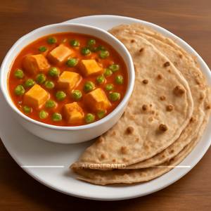 Matar Paneer + Wheat Chapati - 4