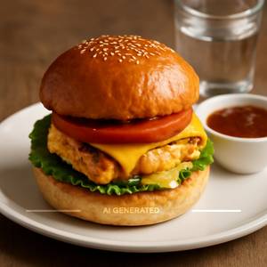 Paneer cheese burger