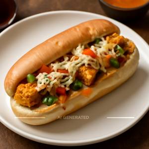 Paneer Cheese Hot Dog