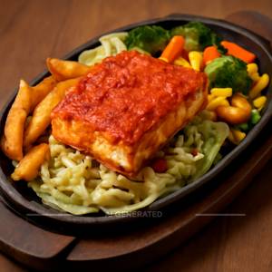 Cottage cheese steak sizzler