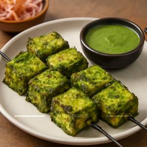 Paneer Hariyali Tikka.